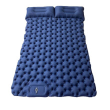 (Blue) Camping Moisture-proof Outdoor Inflatable Cushion Car Mounted Camping Inflatable Tent Mattress