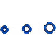 (blue) 3pcs Archery Peep Sight, Aluminum Alloy 1/4" 1/8" 3/16" Hunting Bow Sight Peep for Archery Compound Bow