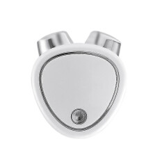 (White) Microcurrent facial massager, double roller wrinkle remover, facial shaping tool, V-face lifting and slimming massager