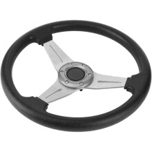 (Silver) 350mm Deep Dish Steering Wheel, Sport Steering Wheel, Racing Steering Wheel For Car Universal Modified Accessory (red)