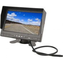 (2) Backup Monitor Display, PAL NTSC Format Rear View Monitor Kit DC 935V Sun Visor Flexible Adjust HD for Pickups (#1)