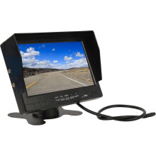 (1) Backup Monitor Display, PAL NTSC Format Rear View Monitor Kit DC 935V Sun Visor Flexible Adjust HD for Pickups (#1)
