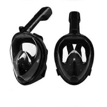 (L-XL, Black) Full Face Snorkel Mask Diving Scuba Goggles Swimming For Kids Adults Anti-Fog