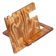 Multifunktionaler Handyhalter aus Bambusholz 25,5x18,5 cm Desktop-Halter