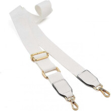 (white) Women Wide Shoulder Bags Strap,adjustable Replacement Belt Bag Strap With Leather Gold Hooks Canvas Purse Straps For Crossbody Handbag