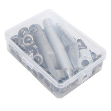 100 Sets 0.3in Brass Grommets with Punch Tool for Clothing Canvas Gray