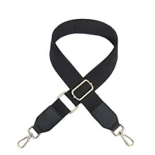 (black) Women Wide Shoulder Bags Strap,adjustable Replacement Belt Bag Strap With Leather Gold Hooks Canvas Purse Straps For Crossbody Handbag