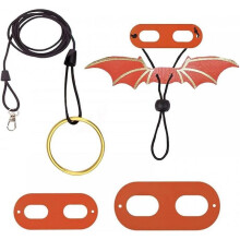 (Orange) Bearded Dragon Lizard Leash Harness, Adjustable Small Reptile Animals Harness W/ 3 Size Wing For Outdoor Safety Walking