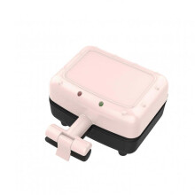 (pink) Sandwich Maker Breakfast Maker Home 300W Easy Clean Baking Tools Non-Stick Surface Double-Side Heating Small Electric Grill