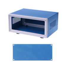 Boîte de jonction DIY, boîtier en métal bleu, projet