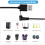 Câble d'alimentation USB vers DC5V 3,5 mm x 1,35 mm pour 7