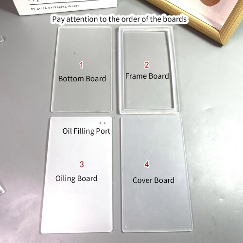 4 Pieces Acrylic Quicksand Plates Quicksand- size 7 2