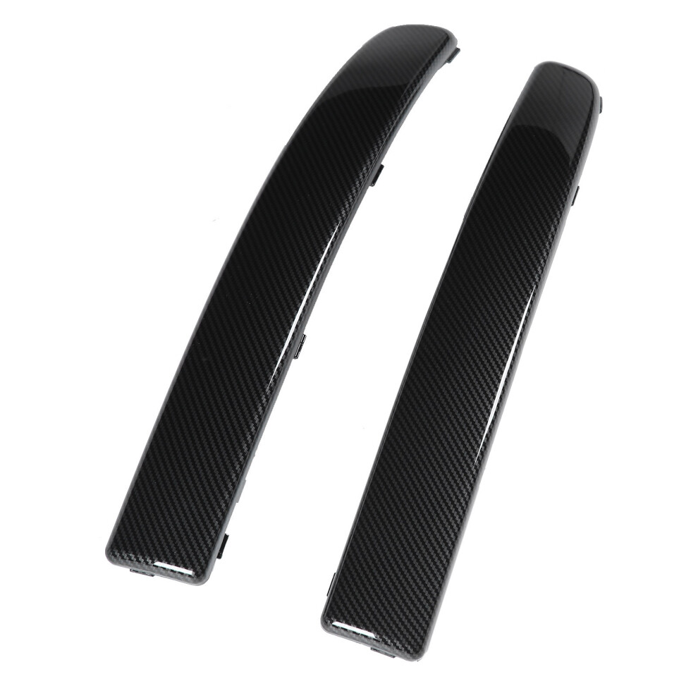 Front Bumper Moulding Trim For Fiat 500 2007Â2015 Carbon Fiber Style 9401358787703