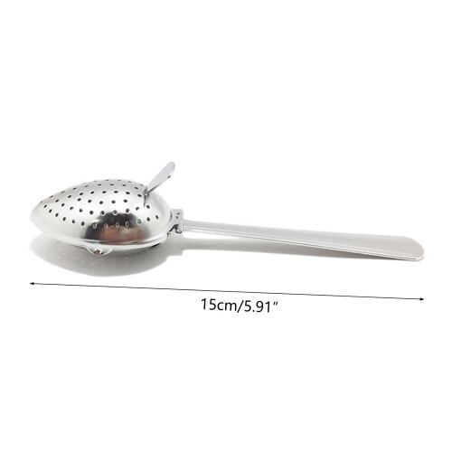 Tea Strainers for Loose Tea Tea Filter Set Long Spoon-Silver 2