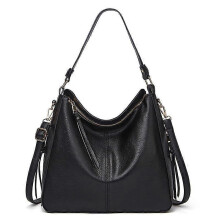 (Black) Women's Handbags, Faux Leather Shoulder Bags, Tassel Satchel Bags (Designer Bag Large with Tassels), Vintage Tote Bags, Fashion Messenger Bags