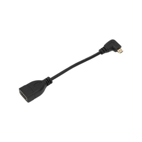 Câble HDMI A vers HDMI D coudé, PVC, noir 2
