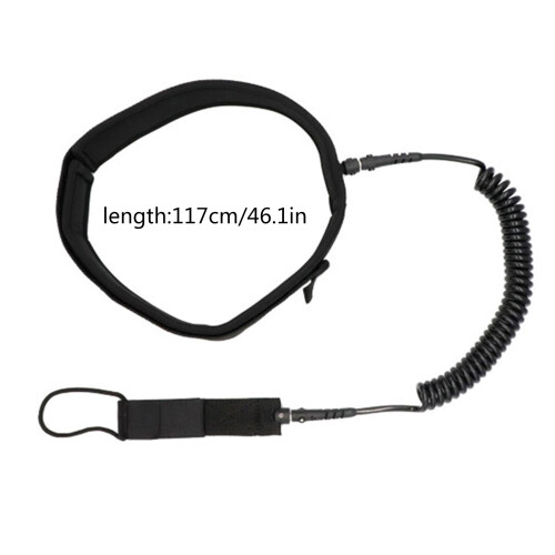 Waist Belt Leash with Paddle Board Coiled Leash for Stand-Red 1