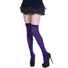 Colorful Long Tube Nonslip Ladies Stockings-purple stockings