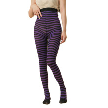 Christmas Halloween Striped Full Length-Purple black striped