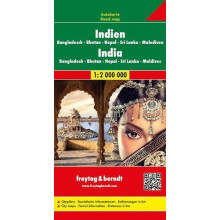 India Bangladesh Bhutan Nepal Sri Lanka Maldives Road Map 12 000 000 O