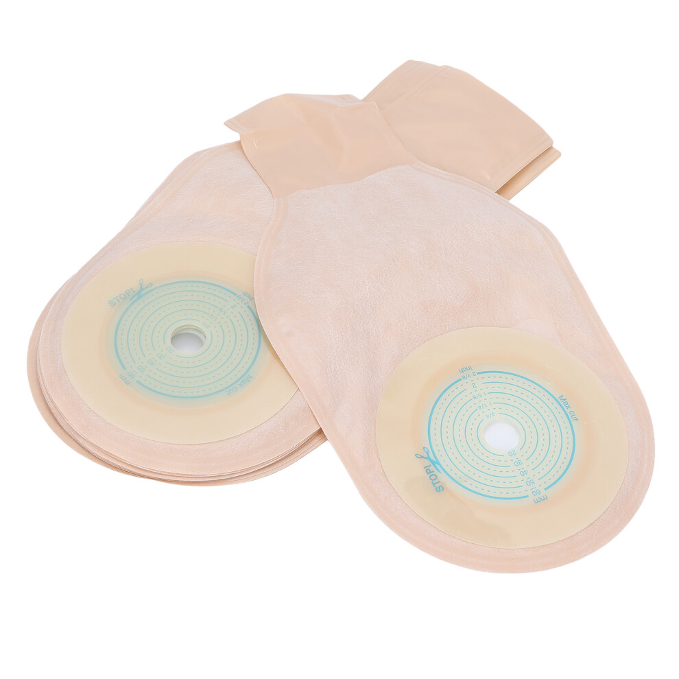 Disposable OnePiece Colostomy Bag with Sealing Clip - 10pcs