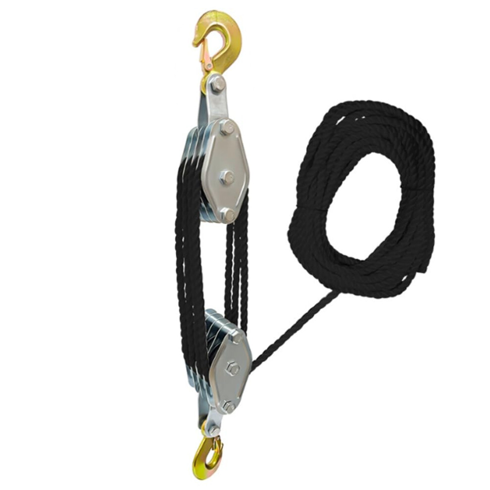 Lifting Pulley Hoist With Multi Nylon Rope, Galvanized Steel Pulley Block, Load Hook 9067246583057