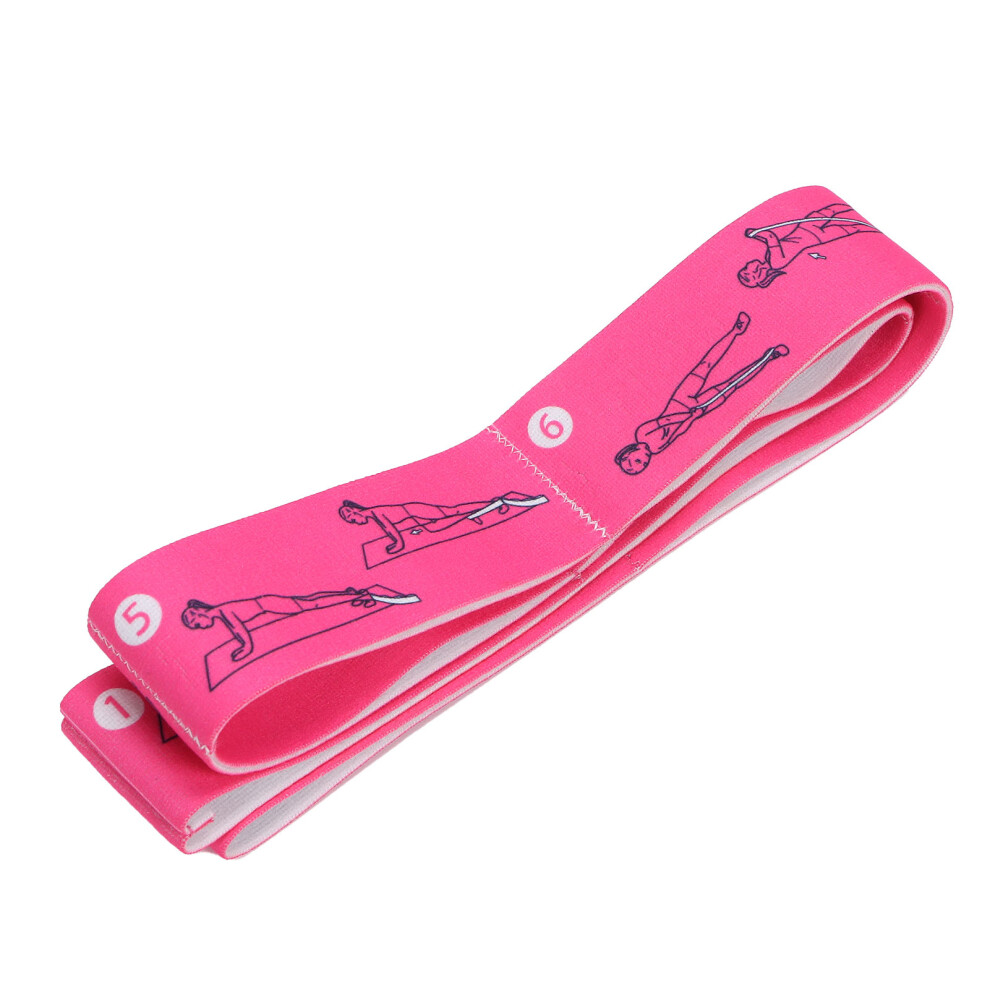 Rose Red Yoga Loop Resistance Bands, 90cm Elastic Stretch Bands