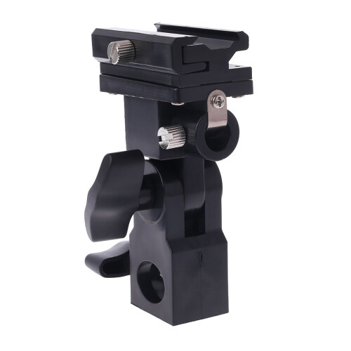 Photo Flash Adapter Hot Shoe Swivel Mount Light Stand Bracket B