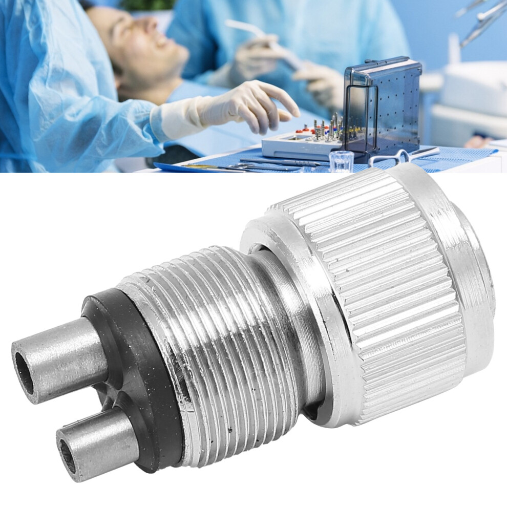 Dental High Speed Handpiece Adapter Stainless Steel Converter 4 to 2 Hole