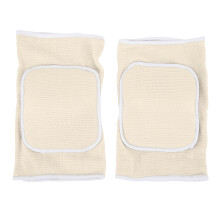 Thick Sponge Knee Pads for Yoga & Sports, White, 20.5cm x 13.5cm