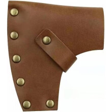 (Brown) Axe Sheath, Leather Hatchet Cover With Adjustable Belt For Camping Accessories