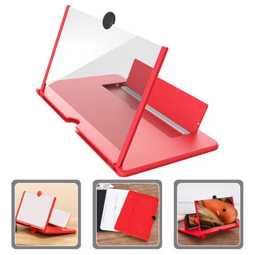 Roter Handyständer Mit Screen Magnifier -ABS Material 1