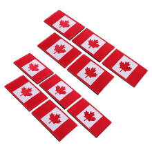 10Stk Canada Flag Patches Rot Gestickt Für Kleidung Rucksäcke Hüte