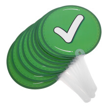 10Stk Interaktive Abstimmung Paddles, Bunt, Aus
