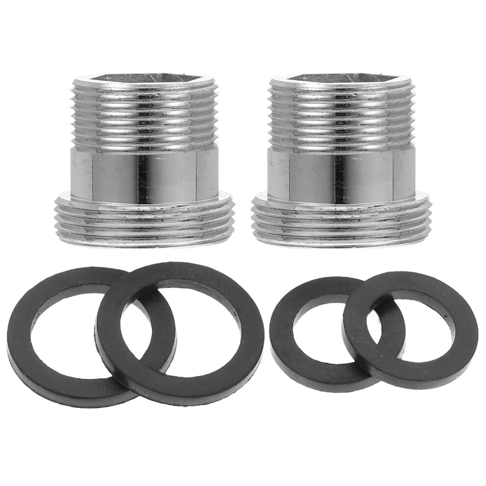 2Pcs Copper Faucet Adapters Quick Connect Garden Sink Hose Attachments 3443200933391