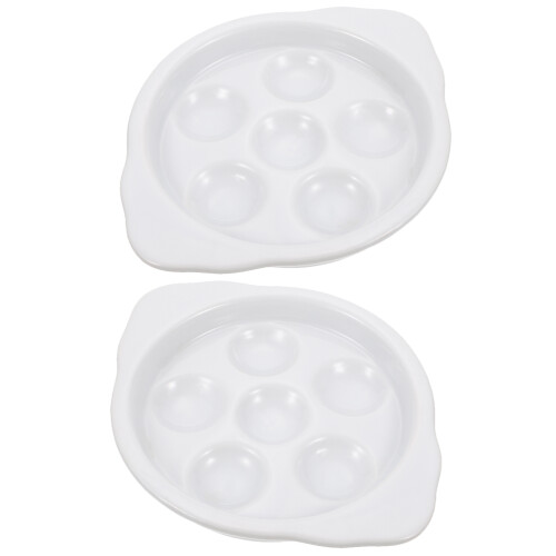 2Pz Piastra Escargot Bianco Multifunzione Per Mare