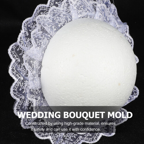 3Pz Supporti Bouquet Sposa in Bianco Con Per DIY 1