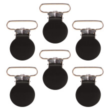 6Pz Clip in Ferro Per Bretelle E Clip Metallo