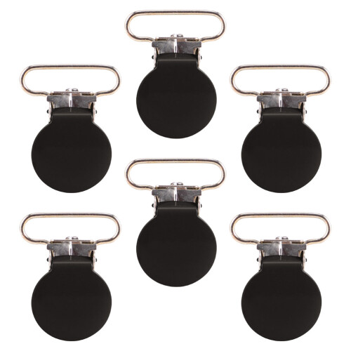 6Pz Clip in Ferro Per Bretelle E Clip Metallo