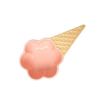 Keramisk Rosa Glasskål Hushåll Dessert Och Salladsbehållare