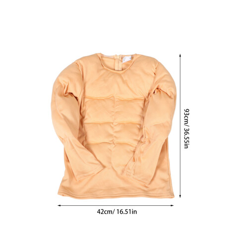 Beige -Dräkt Fejkat Muskelbröst, Kostym 1