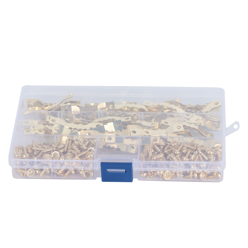 Rust-Proof 100 Sawtooth Hangers With 200 Screws For Art Display 8441358796764