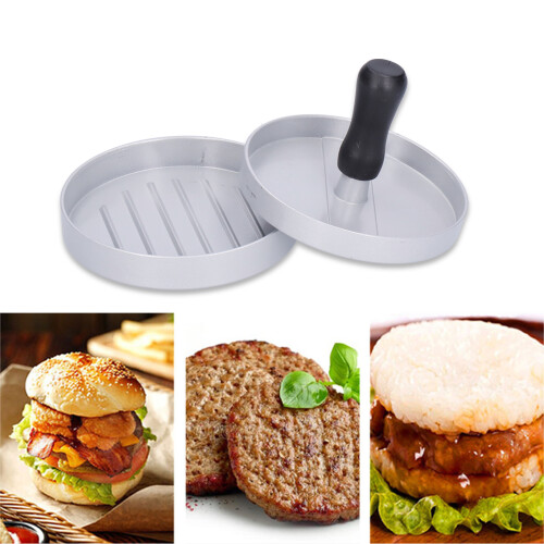 Pressa per hamburger 230 g 12x12x4 cm Argento/Nero 2