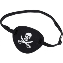 parche para ojo de pirata para adultos, parche para ojo de calavera con huesos cruzados, máscara para ojos (negro)