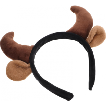 Diadema con orejas y cuernos de vaca de peluche de estilo coreano, divertida diadema para cosplay, para fiestas temáticas, disfraces y sombr