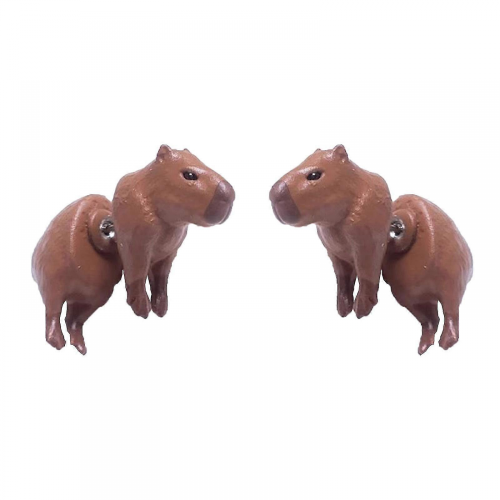 Χειροποίητα σκουλαρίκια Capybara, τρισδιάστατα εκτυπωμένα 1 ζευγάρι σκουλαρίκια Ca 1