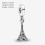 Schmuck Eiffelturm Sterling Silber Charm-Gut 4