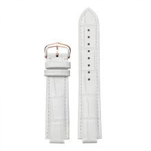 Correa de repuesto de cuero genuino multicolor, resistente al agua, para hombre y mujer, color blanco (21 mm)