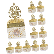 12 caixas decorativas para doces de casamento, recipientes para doces de chá de bebê, pequeno presente