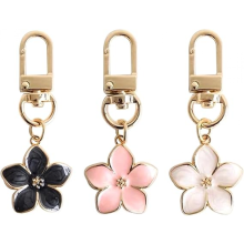 3 llaveros creativos colgantes para mujer, llavero decorativo con forma de flor, adorno para bolsos, mochilas y monederos, elegante llavero